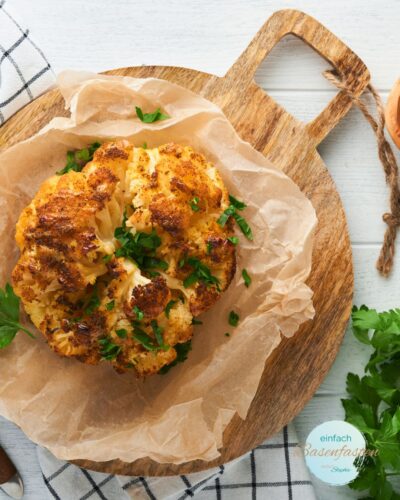Blumenkohl aus Airfryer oder Ofen von einfachBasenfasten.de